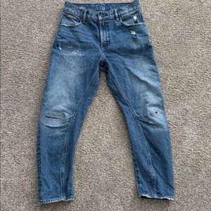 G-Star Boyfriend Jeans in Blue with Distressed Details